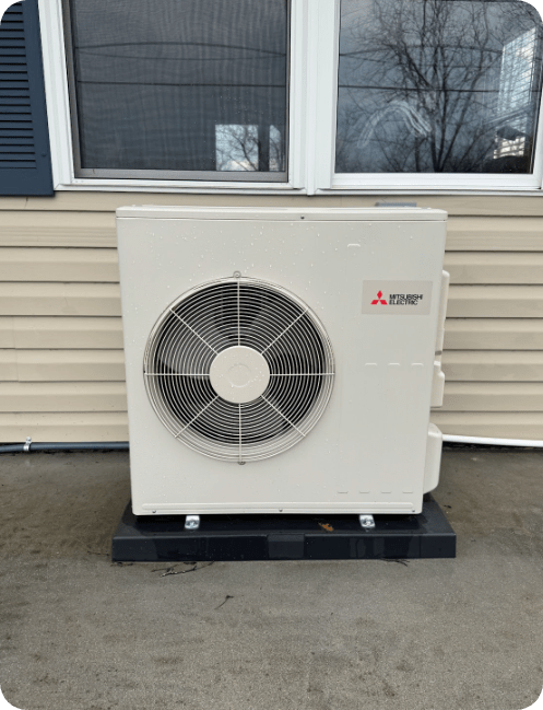 A Mitsubishi Ductless Unit Needs A Condenser Outside That Is Very Quiet