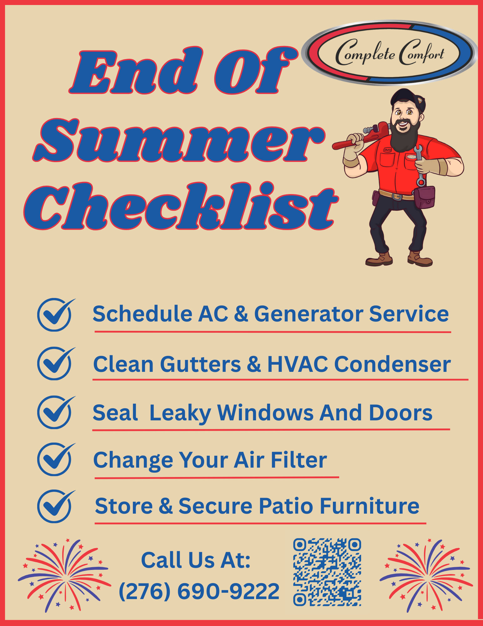 End Of Summer Checklist